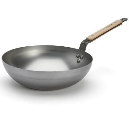 Уок MINERAL B BOIS 28 см, сребърен, стомана, de Buyer