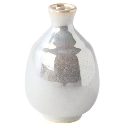 Бутилка за саке PEARL, сребърен, керамика, MIJ