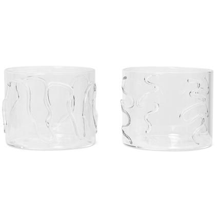 Чаша за вода DOODLE 200 ml, комплект от 2 бр., прозрачен, стъкло, ferm LIVING