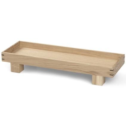 Декоративен поднос BON 36 x 12 см, естествен, дърво, твърд LIVING