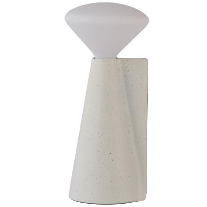 Преносима настолна лампа MANTLE 19 cm, бял, неръждаема стомана, Tala