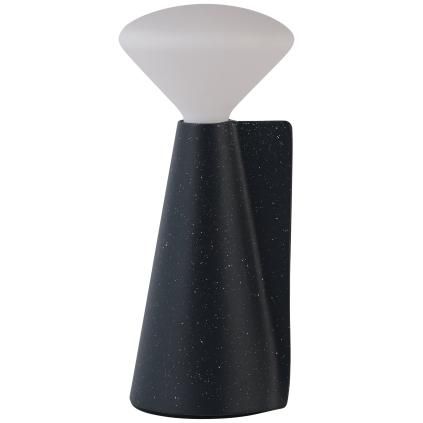 Преносима настолна лампа MANTLE 19 cm, черен, неръждаема стомана, Tala