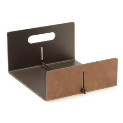 217367 drzak na ubrousky nupo 18 cm prirodni bronzova kuze hlinik lind dna