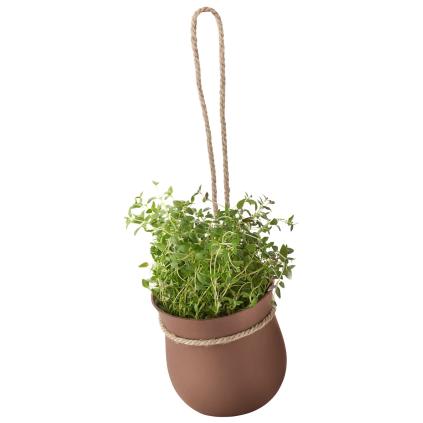 220664 samozavlazovaci kvetinac grow it 13 cm terracotta silikon rig tig