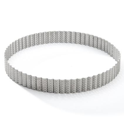 221033 pecici kruhovy ram 24 cm vroubkovany nerezova ocel de buyer