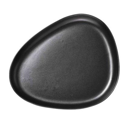 222131 servirovaci talir curve 35 cm cerna kamenina lind dna