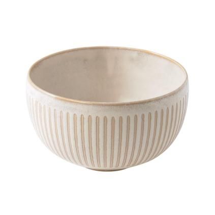 225429 jidelni miska ridged alabaster 15 cm 700 ml bezova keramika mij