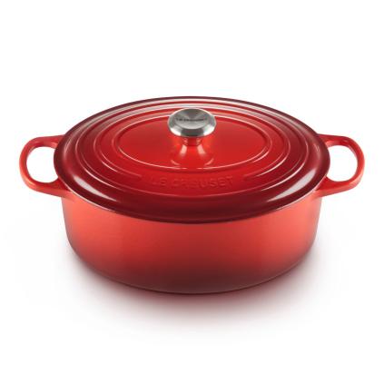 223920 kastrol signature 31 cm 6 3 l ovalny cerise litina le creuset