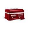 Тостер ARTISAN, за 4 филийки, червен металик, KitchenAid
