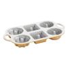 Форма за кекс GEO BUNDLETTE BUNDT, за 6 мини кекса, с различни форми, златиста, Nordic Ware