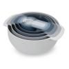 Комплект кухненски купи NEST 40112, 9 бр., с гевгир и мерителни лъжици, син, Joseph Joseph