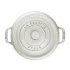 Тенджера COCOTTE 26 см, кръгла, бяла, чугунена, Staub