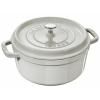 Тенджера COCOTTE 26 см, кръгла, бяла, чугунена, Staub