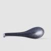 Японска лъжица BLACK MATT 17,5 см, черна, MIJ