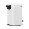 Кошче за отпадъци с педал NEWICON 5л, бяло, Brabantia