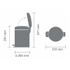 Кошче за отпадъци с педал NEWICON 5л, бяло, Brabantia