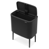 Кош за отпадъци с докосване BO 36л, матово черен, Brabantia