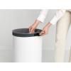 Кош за пране 60л, с пластмасов капак, бял, Brabantia