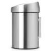 Кош за отпадъци с докосване TOUCH BIN 3л, устойчив на пръстови отпечатъци, матова стомана, Brabantia