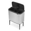 Кош за отпадъци с докосване BO 3 x 11л, матова стомана, Brabantia