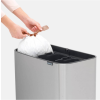 Кош за отпадъци с докосване BO 3 x 11л, матова стомана, Brabantia