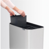 Кош за отпадъци с докосване BO 3 x 11л, матова стомана, Brabantia