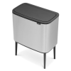Кош за отпадъци с докосване BO 3 x 11л, матова стомана, Brabantia