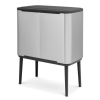 Кош за отпадъци с докосване BO 3 x 11л, матова стомана, Brabantia