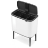 Кош за отпадъци с докосване BO 3 x 11л, бял, Brabantia