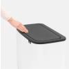 Кош за отпадъци с докосване BO 3 x 11л, бял, Brabantia