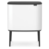 Кош за отпадъци с докосване BO 3 x 11л, бял, Brabantia