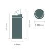 Кош за отпадъци с докосване TOUCH BIN NEW 30 l, устойчива на отпечатъци, матирана стомана, Brabantia