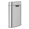 Кош за отпадъци с докосване TOUCH BIN NEW 10 + 23л, устойчив на пръстови отпечатъци, матова стомана, Brabantia