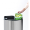 Кош за отпадъци с докосване TOUCH BIN NEW 10 + 23л, устойчив на пръстови отпечатъци, матова стомана, Brabantia