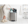 Кошче за отпадъци с педал BO 2 x 30л, матова стомана, Brabantia