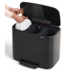 Кошче за отпадъци с педал BO 3 x 11л, черно, Brabantia