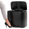Кошче за отпадъци с педал BO 3 x 11л, черно, Brabantia