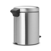 Кошче за отпадъци с педал NEWICON 5л, матова стомана, Brabantia