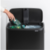 Кош за отпадъци с докосване BO HI 2 x 30л, черен, Brabantia