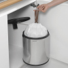 Кош за отпадъци за вграждане 15л, лъскава стомана, Brabantia