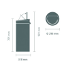 Кош за отпадъци с докосване TOUCH BIN NEW 30л, платина, Brabantia
