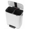 Кошче за отпадъци с педал BO 2 x 30л, бяло, Brabantia