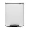 Кошче за отпадъци с педал BO 2 x 30л, бяло, Brabantia