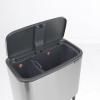 Кош за отпадъци с докосване BO 11 + 23л, матова стомана, Brabantia