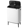Кош за отпадъци с докосване BO HI 2 x 30л, бял, Brabantia