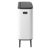 Кош за отпадъци с докосване BO HI 2 x 30л, бял, Brabantia