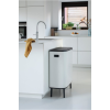 Кош за отпадъци с докосване BO HI 2 x 30л, бял, Brabantia