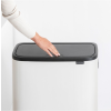 Кош за отпадъци с докосване BO HI 2 x 30л, бял, Brabantia