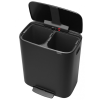 Кошче за отпадъци с педал BO 2 x 30л, черно, Brabantia