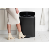 Кошче за отпадъци с педал BO 2 x 30л, черно, Brabantia